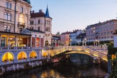 
                    
                        Ljubljana, Slovenia — by JulieK. At night, everything is just more magical. This is the Triple Bridge all lit up.
                    
                
