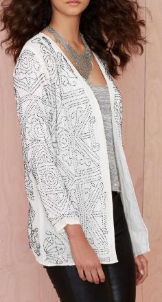 
                    
                        Glamorous Rock Steady Beaded Blazer
                    
                