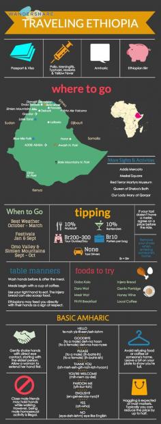 
                    
                        Ethiopia Travel Cheat Sheet; Sign up at www.wandershare.com for high-res images.
                    
                