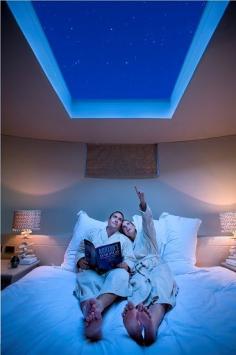 
                    
                        Skylight above bed. soooo cool! especially for thunderstorms. I WANT ONE!
                    
                