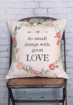 
                    
                        Do Small Things Pillow Cover
                    
                