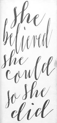 
                    
                        Vinyl Crafts Black & White She Believed Wall Sign
                    
                