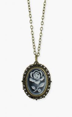 
                    
                        ZAD Blue Rose Cameo Watch Locket Necklace
                    
                