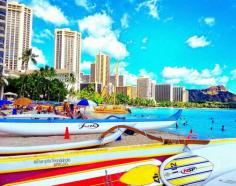 
                    
                        Hawaii: Photos, Travel & Tourism- Waikiki Beach
                    
                