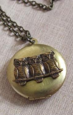 
                    
                        Nature Vintage Inspired Antiqued Gold Raw Brass Locket Necklace
                    
                