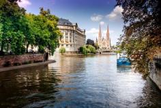 
                    
                        View from the bridge in Strasbourg.
                    
                