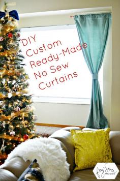 
                    
                        How to Customize Store Bought Drapes With No Sew Tape | FrySauceAndGrits.com
                    
                