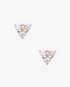 
                    
                        Wwake Tri-Opal & Diamond Earrings | LuckyShops
                    
                