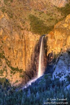 
                    
                        Bridalveil Falls at sunset, Yosemite Valley, California
                    
                