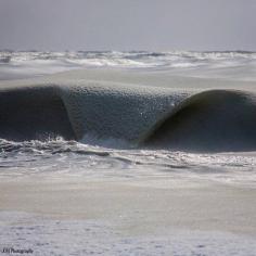 
                    
                        Semi frozen waves in Nantucket.
                    
                