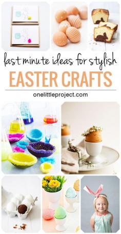 
                    
                        22 stylish Easter Crafts you can make at the last minute. Some great last minute Easter craft ideas!
                    
                