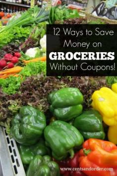 
                    
                        It is possible to save money on groceries without coupons. These 12 tips  will help you save money on your grocery bill. This family of 5 reduced their food costs by over 30% without couponing. | Cents and Order
                    
                