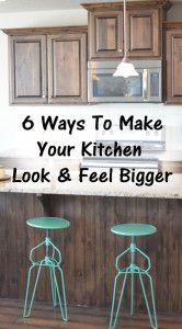 
                    
                        6 Ways to make your kitchen look and feel bigger.
                    
                