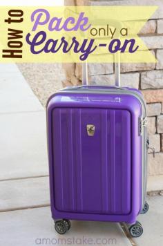 
                    
                        How to pack in a carry-on - Tips & ideas to maximize the space
                    
                