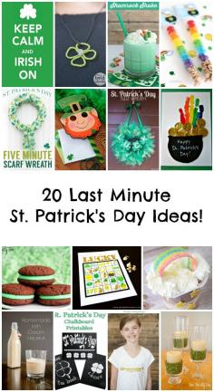 
                    
                        Great last minute St. Patrick's Day ideas that you can do this weekend to get ready for the holiday!
                    
                