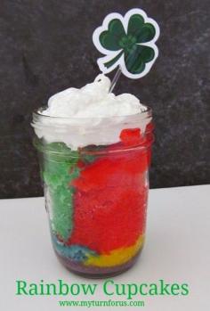 
                    
                        My Turn for us: Rainbow Cupcakes in a Mason Jar
                    
                