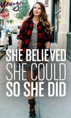 
                    
                        "She believed she could so she did." from TV Land's new scripted series Younger - Premieres March 31st 10/9c
                    
                