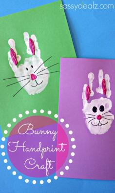 
                    
                        Kids Bunny Handprint Craft Idea
                    
                