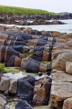 
                    
                        Hosta Beach rock formations - North Uist, Outer Hebrides, Scotland
                    
                