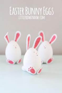 
                    
                        Easter Bunny Eggs  | littleredwindow.com | These charming little bunnies are so easy to make!
                    
                