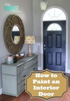 
                    
                        How to Paint an Interior Door | TheTurquoiseHome.com
                    
                