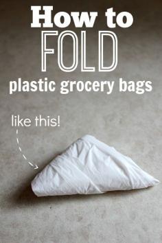 
                    
                        Messy grocery bags are a thing of the past! How to fold them neatly in seconds and never worry about them again!
                    
                