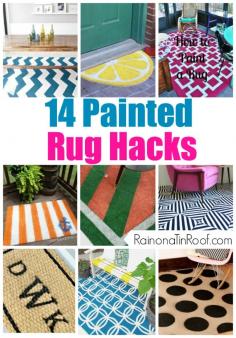 
                    
                        Don't want to pay the high price for a beautiful rug? Paint a basic rug with ideas from these rug hacks for a fraction of the price. 14 Painted Rug Hacks
                    
                
