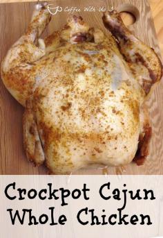 
                    
                        Get the Cajun flavor in this easy recipe for Whole Chicken in your crockpot!!
                    
                