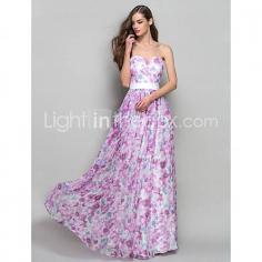 
                    
                        A-line/Princess Sweetheart Floor-length Chiffon Evening/Prom Dress
                    
                