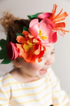 
                    
                        Oh my gosh! The sweetest little paper flower crowns you ever did see, you'll never guess what they're made of or how simple they are to make on your own -- love this!
                    
                