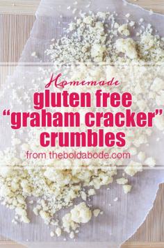 
                    
                        Gluten Free: Homemade Graham Cracker Crumbles from theboldabode.com! Use these whenever it calls for a crumbly topping. They are delicous!
                    
                