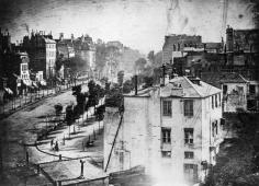 
                    
                        The first photograph of a human being in 1838, Paris.
                    
                