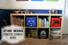 
                    
                        Star Wars Stenciled Storage Boxes | Addicted 2 DIY
                    
                