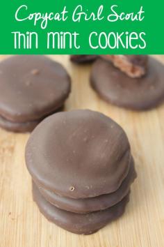 
                    
                        Copycat Girl Scout Thin Mint Cookies - YUM!
                    
                