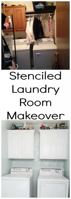 
                    
                        Stenciled Laundry Room Makeover
                    
                