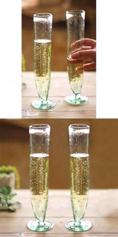 
                    
                        Recycled Glass Champagne Flutes - Set of 6 | dotandbo.com
                    
                