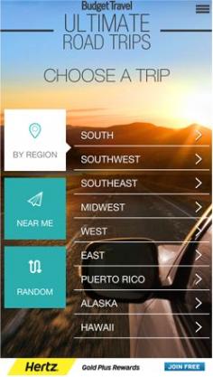 
                    
                        Spice up your next road trip adventure with our new, free app, Budget Travel Ultimate Road Trips! Select a trip by region (or based on your current location) and discover our favorite hotels, restaurants, and must-see spots along the way. Available on the App Store and coming soon to Android.
                    
                