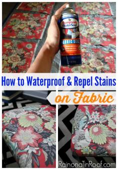 
                    
                        Had no clue it was so easy to do this! Can't afford not to! How to Waterproof and Repel Stains on Fabric
                    
                