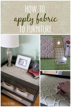 
                    
                        Learn how to add fabric to furniture in just a few simple steps!
                    
                
