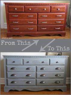 
                    
                        It is SO EASY to revive tired and outdated furniture!  This chalk paint makeover is proof!
                    
                