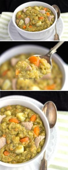 
                    
                        Split Pea & Ham Soup - Erren's Kitchen - A hearty and vibrant soup that's the perfect, comforting cold weather soup.
                    
                