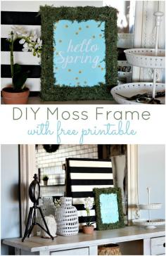 
                    
                        Check out this great DIY Moss Frame! Great way to get ready for spring!! It even comes with a Free Printable!!
                    
                