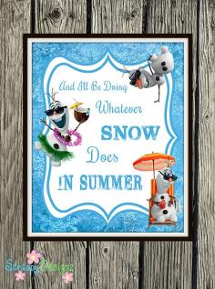 
                    
                        Frozen Inspired Karaoke Party Printables - "In Summer" 8" x 10" Poster
                    
                