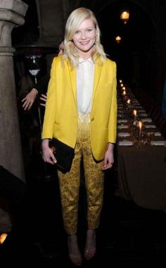 
                    
                        from Fashion Spotlight: Kirsten Dunst  with a yellow Stella McCartney blazer and Jimmy Choo sandals  | E! Online
                    
                