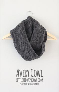 
                    
                        Avery Cowl | littleredwindow.com | You'll love this cozy geometric cowl knitting pattern by Melissa LaBarre as much as I do!
                    
                