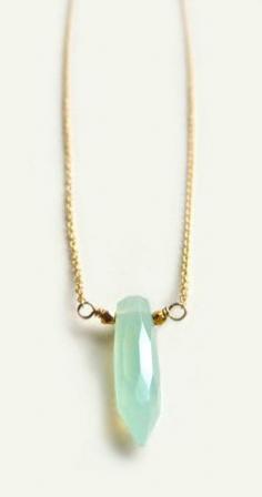 
                    
                        Pacific Necklace with Aqua Chalcedony Gold Fall Fashion Layering Necklace
                    
                