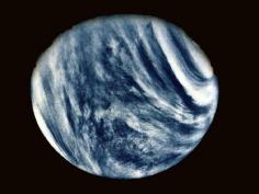 Feb. 5, 1974 First Close Up Photo Of Venus  On Feb. 5, 1974, NASA’s Mariner 10 mission took this first close-up photo of Venus. Made using an ultraviolet filter in its imaging system, the photo has been color-enhanced to bring out Venus’s cloudy atmosphere as the human eye would see it. Venus is perpetually blanketed by a thick veil of clouds high in carbon dioxide and its surface temperature approaches 900 degrees Fahrenheit.