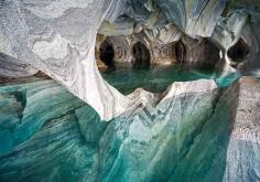 
                    
                        The Marble Cathedral - South America's 2nd largest freshwater lake, General Carrera in Patagonia, Chile (photo: Linde Waidenhofer)
                    
                