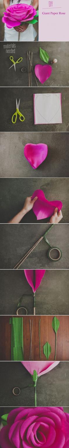 
                    
                        DIY Giant Paper Rose Flower
                    
                