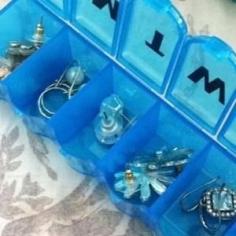 
                    
                        When traveling, pack your earrings in a pill case to keep them from getting lost
                    
                